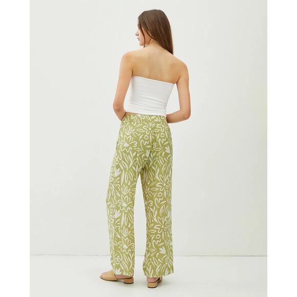 NWT Wantable Be Cool Floral Pants in Lime Print Women’s M - Picture 2 of 8